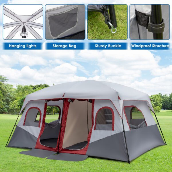 ExpeditionX™ 10-Person Dual-Room Camping Tent - Image 9